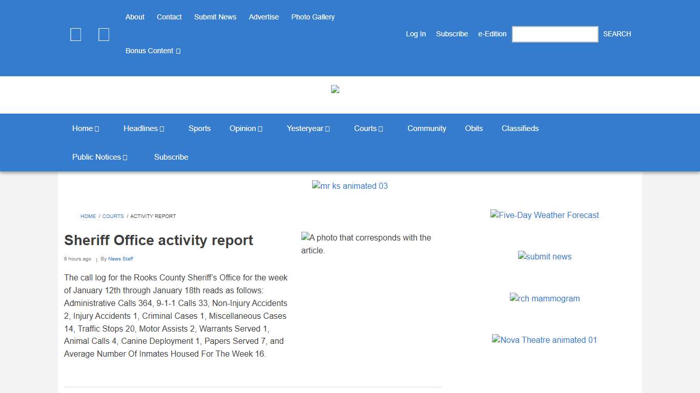 Activity Report | Sentinel-Times