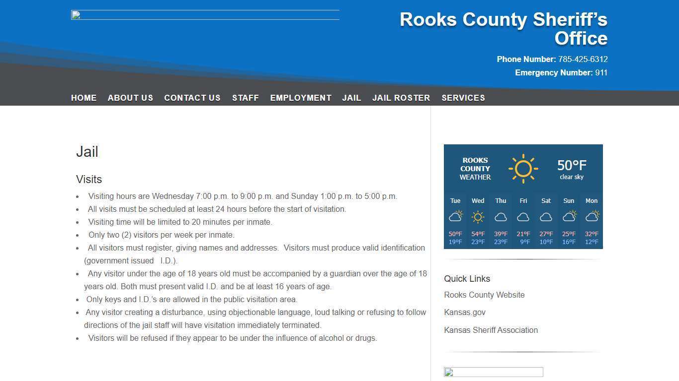 Jail | Rooks County Sheriff
